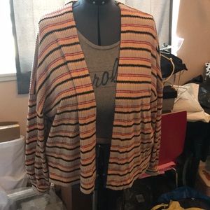 Cardigan multicolored stripes